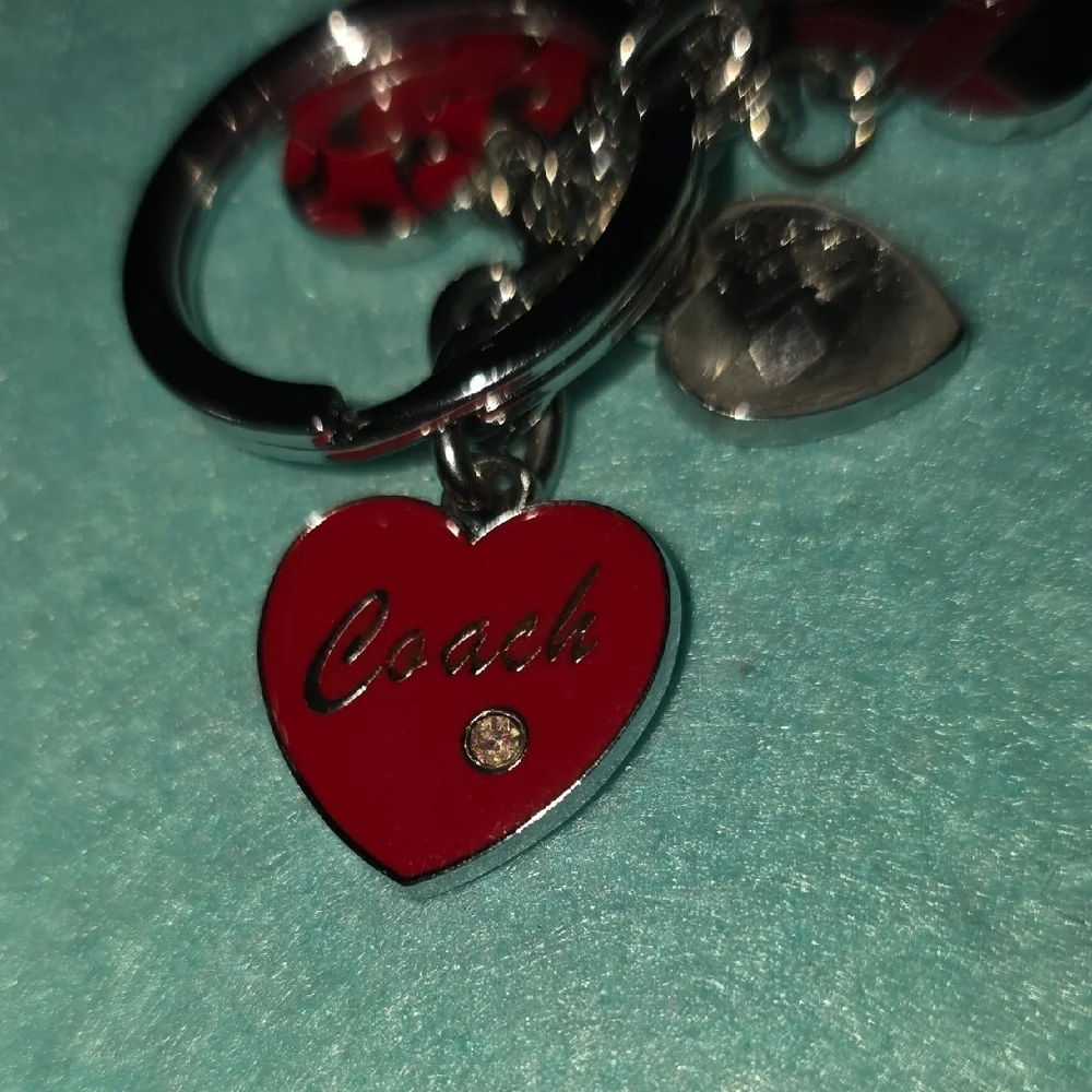 Coach Multi-Heart Red Keychain - Picture 13 of 13